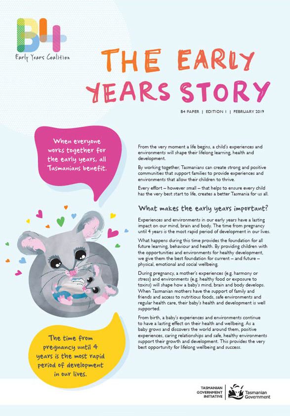 The Early Years Story brochure